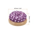 thumbnail image 2 of Uxcell Magnetic Pin Cushions Wooden Base Sewing Needle Holder, Purple White Black 2 Pack, 2 of 6