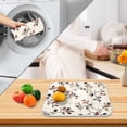 thumbnail image 3 of Yayeee Dish Drying Mat for Kitchen Counter 18" x 24" Microfiber Super Absorbent Coffee Decorative Pad, Floral Plaid, 3 of 9