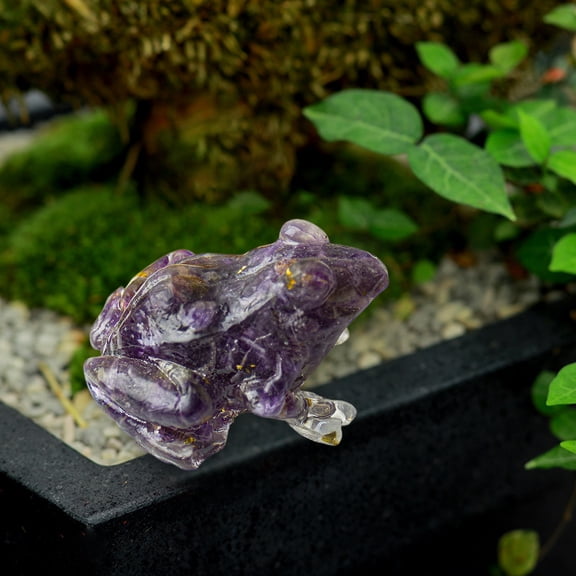 Byujiro Cute Resin Frog Figurine Garden Decor Outdoor Yard Patio Decorative Frog Ornament Fish Tank Aquarium Accent for Planters, Ponds, Lawn & Home Garden Art Decoration