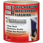 Tite-Seal TSB675 Butyl Window Flashing w/Steel-Loc Adhesive, 6" x 75', White,Each