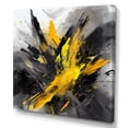 thumbnail image 2 of Designart "Evolving In Yellow Grey Liquid Ink II" Modern Geometric Canvas Wall Art, 2 of 5