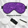thumbnail image 2 of Rocae Purple Glitter for Mask for Women Men, Luxury Eye Cover Eye Shade with Adjustable Strap for Travel, Nap, Meditation, 2 of 7