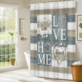 thumbnail image 2 of Rustic Farmhouse Shower Curtain Guest Cotton Flower Shower Curtains Country Love Home Wooden Barn Door Decor Fabric Bath Curtains Set 72X72 Inches with Hooks, 2 of 6