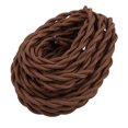 thumbnail image 1 of Unique Bargains 5M 2-wire Tissu Brun Recouvert Cordon Rond Vintage Lampes Pendentif VDE Certifié, 1 of 2