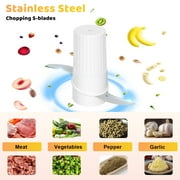 VAVSEA Food Processor, Electric Food Chopper for Dicing, Chopping, Mincing, BPA Free, Stainless Steel Blades, 6Cup White