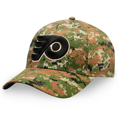 Military Flyers - Philadelphia Flyers Fanatics Branded Authentic Pro Military Appreciation Alpha Adjustable Hat - Camo - OSFA