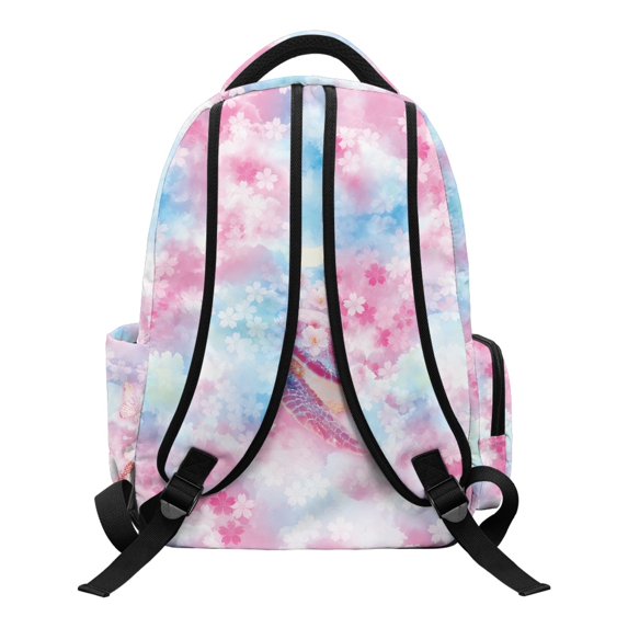 HELLHERO Cherry Moon Sky School Backpack for Girls with Smooth Zippers Adjustable Strap Bookbag, Adjustable Shoulder Strap 17 Inch Kids Backpacks for Casual Middle School