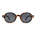 thumbnail image 3 of Lunettes de Soleil Rondes Ovales Ajustées Rétro Vintage pour Hommes Tortue Noir, 3 of 4