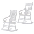 thumbnail image 3 of KAKOWELY White Miniature Rocking Chair Model for Decor Made of Synthetic Material with Fine Details 2 Pieces,3.94"X1.93"X2.44", 3 of 4