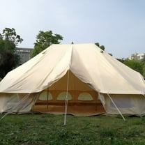 Outdoor Heavy Duty Double Top 4x6M Waterproof Glamping Emperor Bell Tent With Durable Canvas For Family Camping Hotel Resort