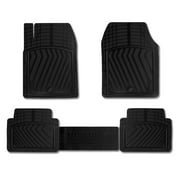 OMAC Trimmable Floor Mats Liner All Weather for Hyundai Sonata 3D Black Waterproof