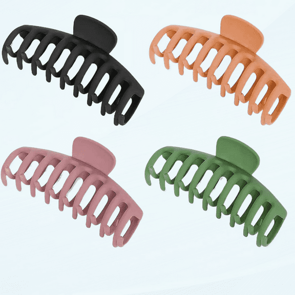 Hair Claw Clips Nonslip Large Claw Clip, 4 PCS 4.3'' Matte Strong Hold Hair Accessories Clips French Design Hair Styling Accessorie for Women Girls Thin Thick Hair