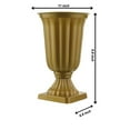 thumbnail image 2 of Grupo Mirandinha Large Decorative Plastic Flower Vase, Gold, Reusable Centerpiece for Parties and Home Decor, 2 of 2