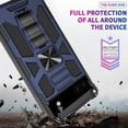thumbnail image 4 of Compatible for Google Pixel 6a Case w/Tempered Glass Screen Protector [Military Grade] Ring Car Mount Kickstand Shockproof Hard Phone Case - Blue, 4 of 7