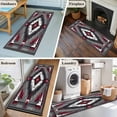 thumbnail image 5 of 2'x6' Rug Runners for Hallways Kitchen, Boho Red Grey Non Slip Entryway Beside Floor Carpet Runner, Geometric Southwestern Retro Ethnic Washable Laundry Room Bedroom Throw Rugs Mat for Family Pet, 5 of 8