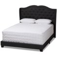 thumbnail image 1 of Baxton Studio Aden Lit Grand en Tissu Capitonné Gris Anthracite, 1 of 8