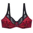 thumbnail image 1 of Abcnature Full Coverage Bras for Women Sexy Mesh Lace Thin Rims Gathered Underwear Bras Bras, 1 of 2