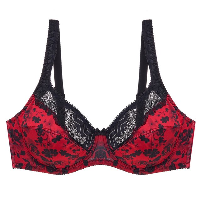 Abcnature Full Coverage Bras for Women Sexy Mesh Lace Thin Rims Gathered Underwear Bras Bras