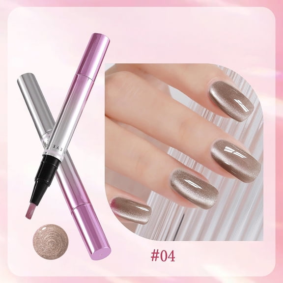 7 in 1 Nail Care Cat Eye Pen, Shimmer Nail Serum Pen, Glossy Nail Strengthening Pen, Beginner-Friendly Portable DIY Manicure Tool