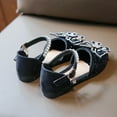thumbnail image 7 of Black Kids' Fashion Shoes With Rhinestone And Bow, Soft Sole Microfiber Leather For Princess Themed Events, 7 of 7