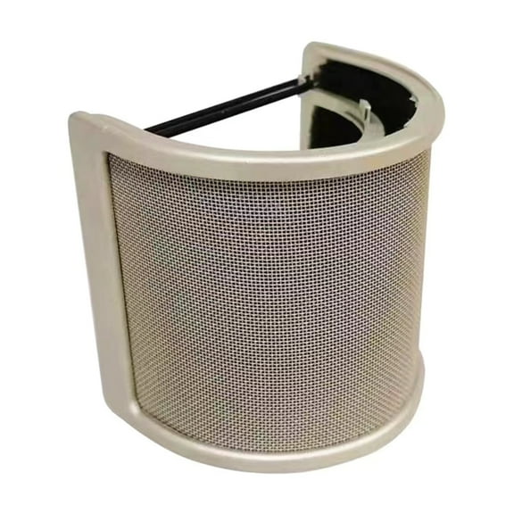 BIBABLYKE Popping Filter Double Layers Metal Mesh Layer Microphone Windscreen Cover Handheld Micrphone Shield Microphone Accessories