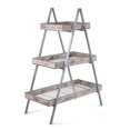 thumbnail image 1 of 3 Tier Wood And Metal Plant Stand, 1 of 1