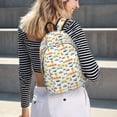 thumbnail image 5 of Lsque Cartoon Transport Pattern Canvas Daypack, Durable Backpack, High-quality Versatile Backpack,Vintage Compact Backpack-Medium, 5 of 6