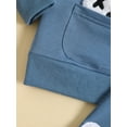 thumbnail image 6 of Infant Baby Boys 2PCS Pants Sets Long Sleeve Bear Embroidery Pullover and Drawstring Pants, 6 of 9