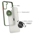 thumbnail image 3 of CoverON For Samsung Galaxy S22 Phone Case, Ring Holder Kickstand Magnetic Mount Clear Hard Back Cover Rubber Bumper, Army Green, 3 of 9