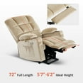 thumbnail image 3 of MCombo Large Dual Motor Power Lift Recliner Chair with Massage and Heat for Elderly Big and Tall People, Infinite Position, Home Button, Fabric 7680 (Beige, Large), 3 of 10