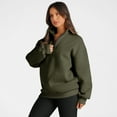 thumbnail image 5 of SUNBS Womens Oversized Sweatshirts Half Zip Pullover Fall Fashion Quarter Zip Hoodies Long Sleeve Shirts Clothes, 5 of 7