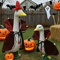 thumbnail image 4 of Halloween Vampire Cape Goose Costume - Fits 23 Inch Porch Geese, Red Cape for Lawn & Patio Decor, Spooky Outfit to Dress Up Porch Geese for Halloween Celebrations, Red, 4 of 6