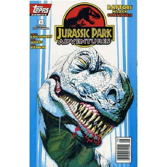 Jurassic Park Adventures #8 VF ; Topps Comic Book