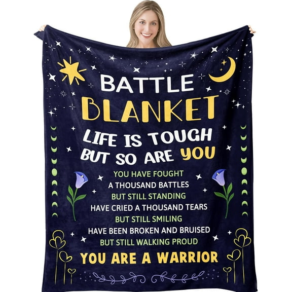 Get Well Gifts for Women, Surgery Recovery Gifts Blanket 50"x60", Chemotherapy Must Haves for Women, Get Well Soon After Surgery Comfort Gift for Woman, Chemo Inspirational Gift for Patients