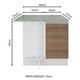 thumbnail image 2 of Mueble de Cocina Esquinero Madesa Glamy con 1 Puerta Marron, 2 of 9