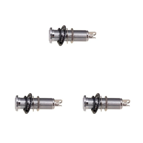 Cateissary Salida estéreo Salida roscada Entrada de 1/4 pulgadas Anti-ruido Enchufe impermeable Piezas de accesorios de guitarra eléctrica Type1 NO1