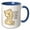 Blue/White, variant on 3drose, Hugs Cuddles and Fluff- Adorable Teddy Bear Illustration, 11oz Two-tone Green Mug