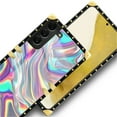 thumbnail image 4 of FKBRCL4U Compatible with Samsung Galaxy S22 Case, Holographic Abstract Iridescent Textures Luxury Golden Decoration for Girl Women Soft TPU Shockproof Protective Hard PC Back, 4 of 7