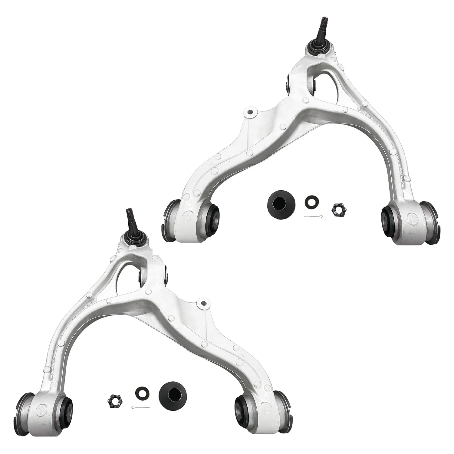 Detroit Axle - Front Upper & Lower Control Arms w/Ball Joints Replacement for 2006-2008 Dodge Ram 1500 4WD 5-Lug Standard and Crew Cab - 4pc Set