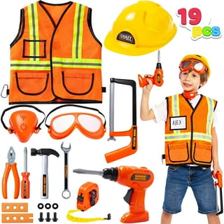 Kids Tool Toy - Pretend Play Children's Tool Belt Set with Hard Hat, T —