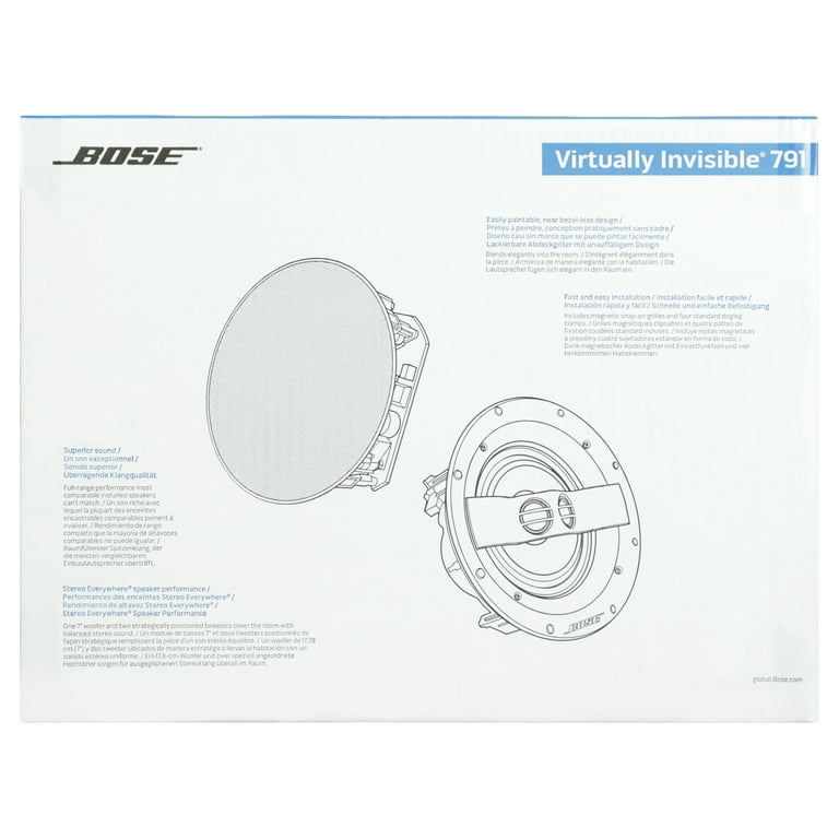 Bose Virtually 791 In-ceiling Speakers (Pair) - White - Walmart.com
