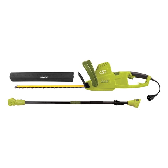 Open Box Sun Joe 19 Electric Pole Hedge Trimmer, Dual Blade Tool SJH904E