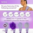thumbnail image 4 of Spa Sciences NERA 4 in 1 Body Brush for Exfoliation, Deep Cleansing, Foot Care, Lotion Infuser, and Massage, Rechargable, Lavender, 4 of 8