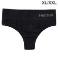thumbnail image 1 of Tangas de mujer T Back Bragas de algodón de cintura baja Ropa interior sexy elástica sin costuras de color sólido, Negro, XL / XXL Inevent AP001138-02B, 1 of 7