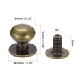 thumbnail image 2 of 9mm Ball Head Stud Rivets Screw Back, 50Pack Round Head Button Nipple Rivet, Bronze Tone, 2 of 6