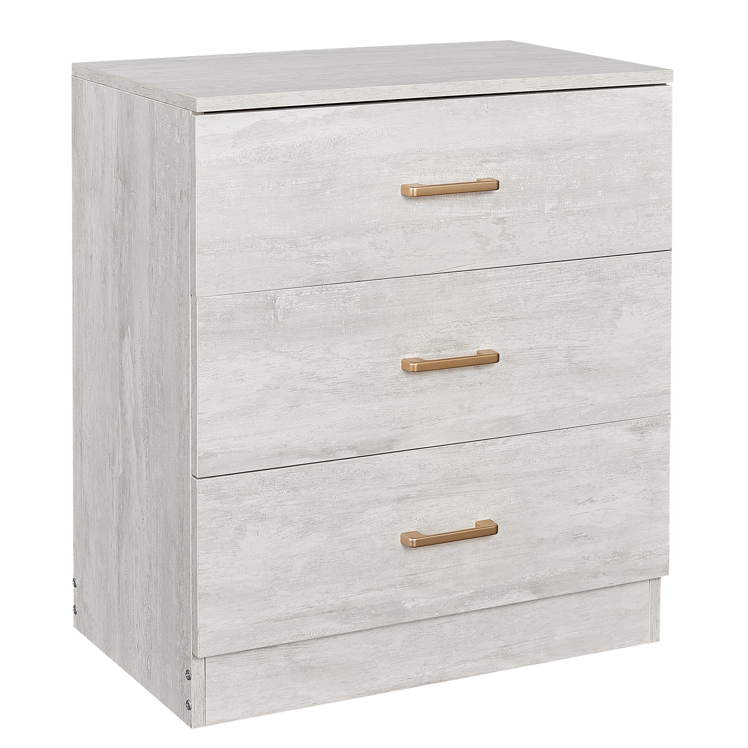 3 Drawers Storage Drawers, Wooden white Small Organizer Unit