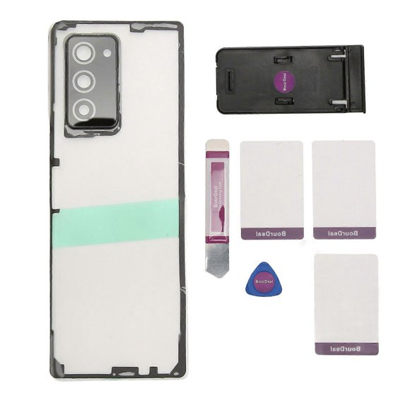 Galaxy Z Fold 2 5G F916 Clear Glass Back Cover with Camera Lens Holder