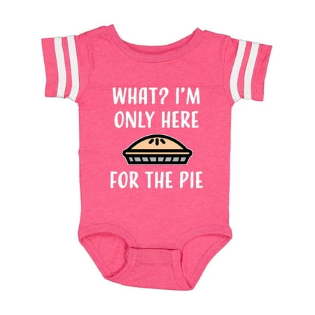 

Inktastic Thanksgiving What I m only here for the pie Gift Baby Boy or Baby Girl Bodysuit
