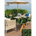 thumbnail image 4 of Spring Leaves Outdoor Tablecloth - 60x102 Inch Rectangle Dining Table Cover, Pastoral Garden Botanical Black Waterproof Outdoor Table Cloth with Umbrella Hole & Zipper for Picnic/Patio/Party, 4 of 7