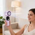thumbnail image 2 of Handheld Mini Fan with Digital Display, USB Rechargeable Portable Battery Fan for Travel and Outdoor, 100 Speed Settings, Compact Fan, 1 Pack, 2 of 8